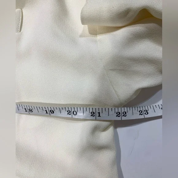Vintage Liz Claiborne collection light ivory open blazer with tie band Size 10 - Picture 5 of 9